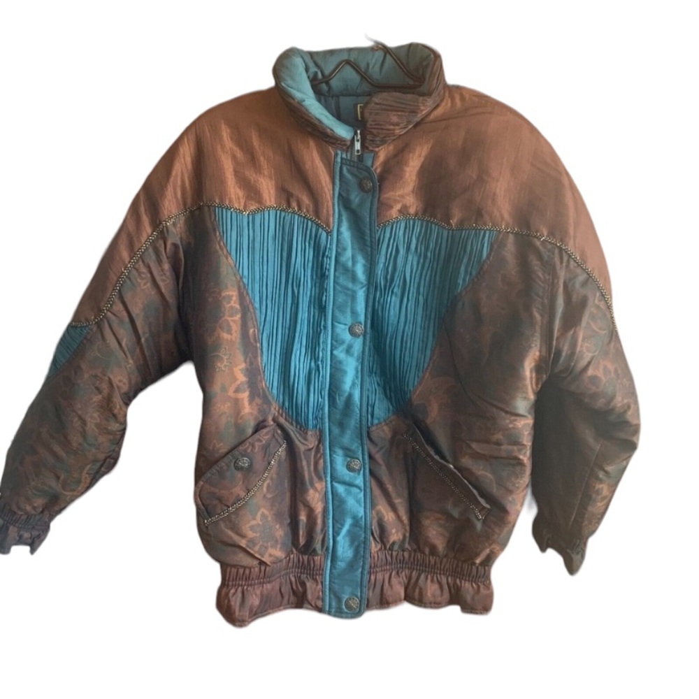 Vintage Westview 80s 90s Puffer Ski Full Zip Jacket Coat Sweater Puffy Small
